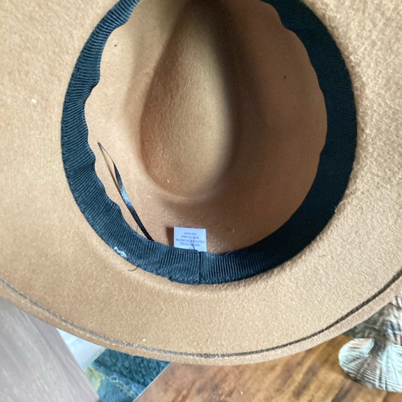 Boho hippie inspired hat- custom detailing trailing animal print-and sunflower. - Picture 9 of 9